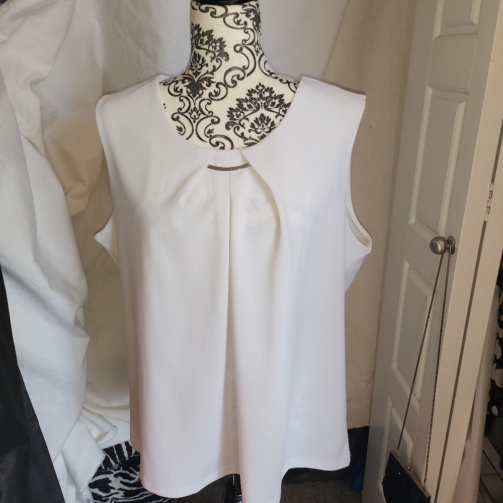 Cleo white sleeveless top